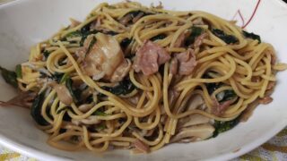 ほうれん草とじゃこの和風パスタ（シェフドラム作） 